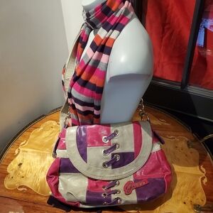 Guess Y2K Pink & Purple Patchwork Bag